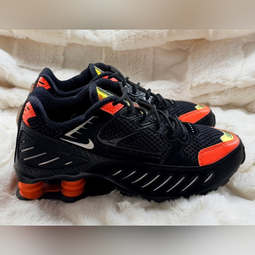 Nike Shox Black and Orange Athletic Sneakers